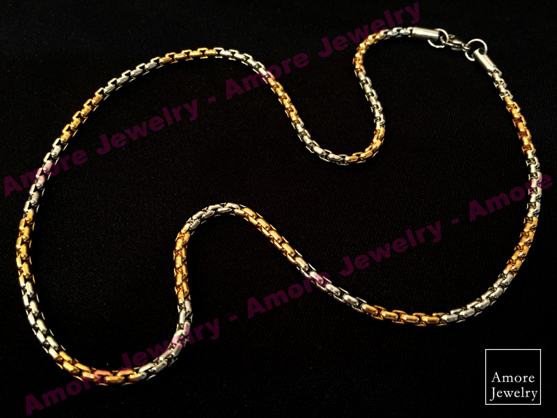 Capsule Shaped Necklace (Duo) - สร้อยคอลายโซ่แคปซูล 2 กษัตริย์