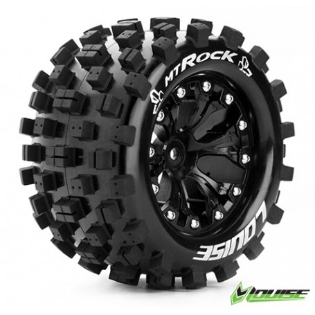 MT-Rock 2.8" Tires (Soft Compound), Mounted on Black 1/2" Offset Rim (2Pcs.)