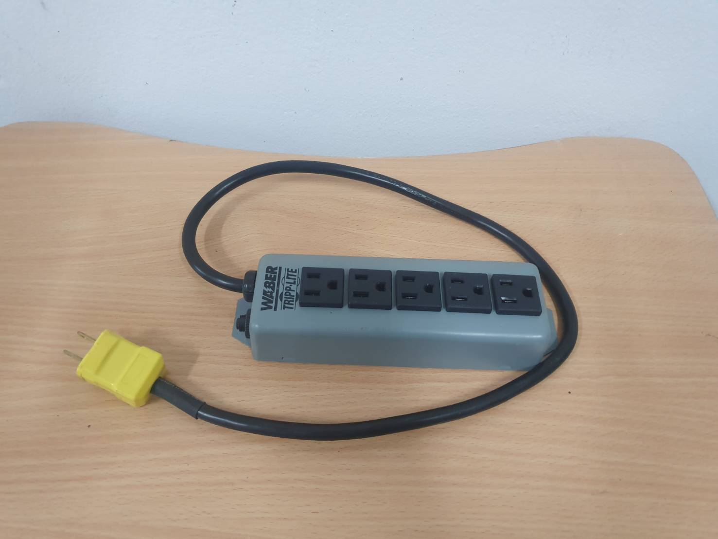 Tripp Lite 5 Outlet Waber Switchless Industrial Power Strip, 15ft Cord with 5-15P Plug (602-15)