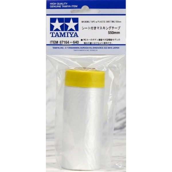 Tamiya Masking Tape w/Plastic sheeting 550 mm.
