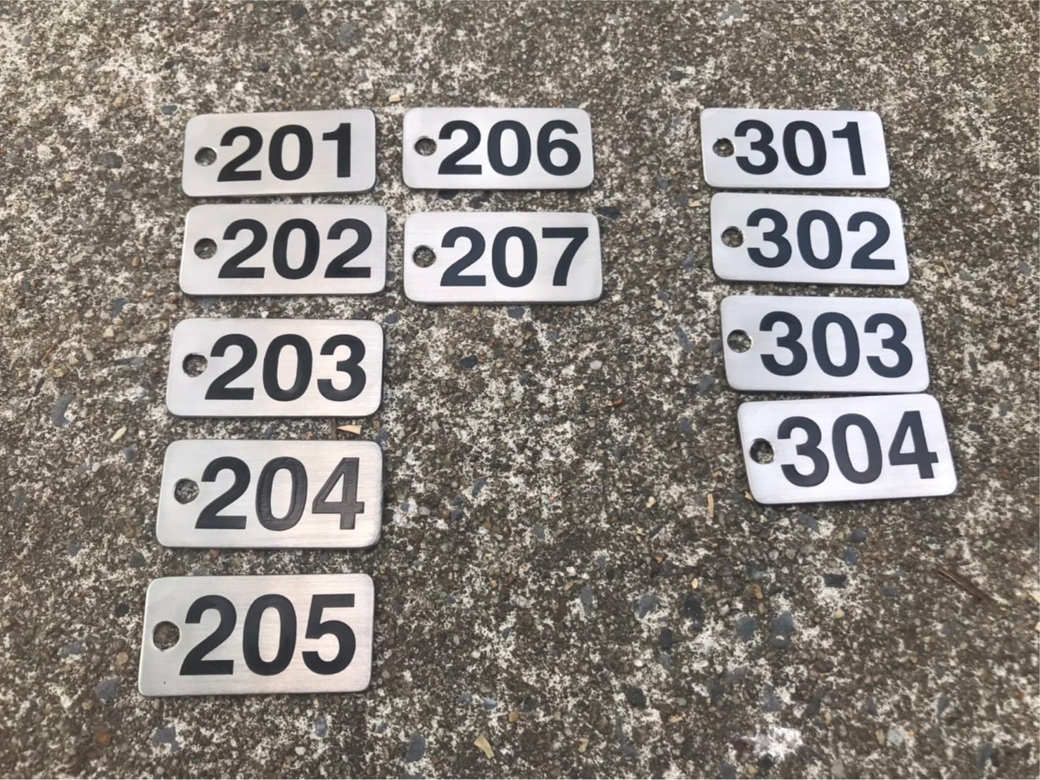 ป้ายเลขที่บ้าน แผ่นเรียบกัดกรดอ