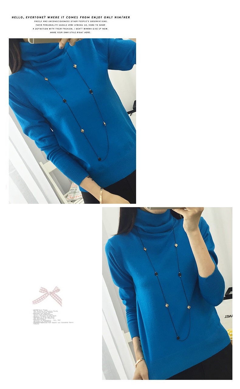 พรีออเดอร์ - เสื้อไหมพรมแขนยาว Pre - ST692 (สีฟ้า)