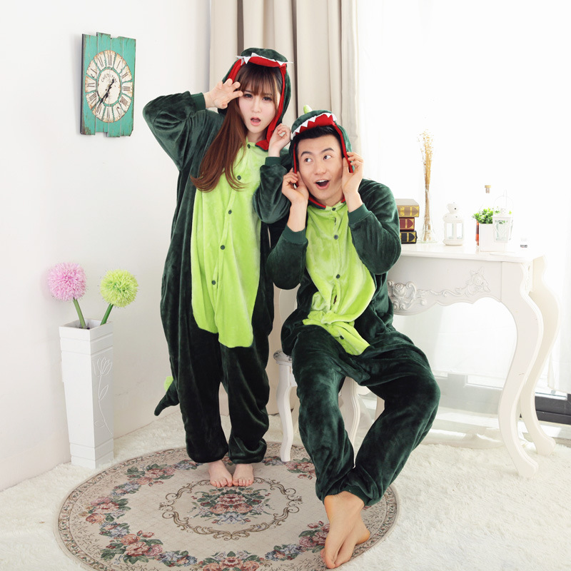 ชุดนอนมาสคอต แฟนซี ผู้ใหญ่ ไดโนเสาร์ , ก็อตซิลล่าเขียว , จระเข้ , ก็อตจิ