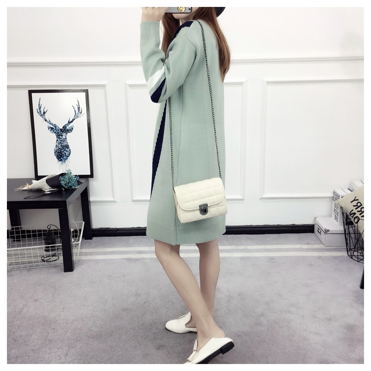 พรีออเดอร์ - เดรสไหมพรม Pre - DT135 (สีเขีียวมิ้น)