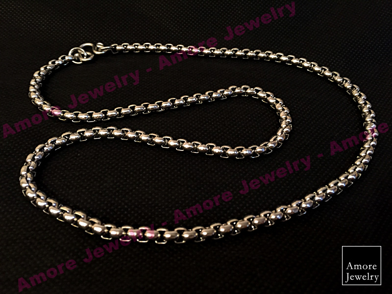 Round Chain Necklace - สร้อยคอลายผ่าหวาย
