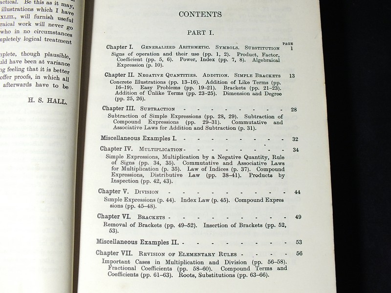 A School Algebra with answer by H.S.HALL & Key to HALL'S School Algebra by L.W.GRENVILLE ปกแข็ง 2 เล่ม ปี 1970 / 1956
