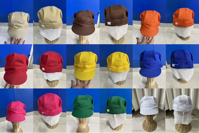 หมวกแม่ครัวเสริมเน็ตเก็บผมแบบจับจีบ