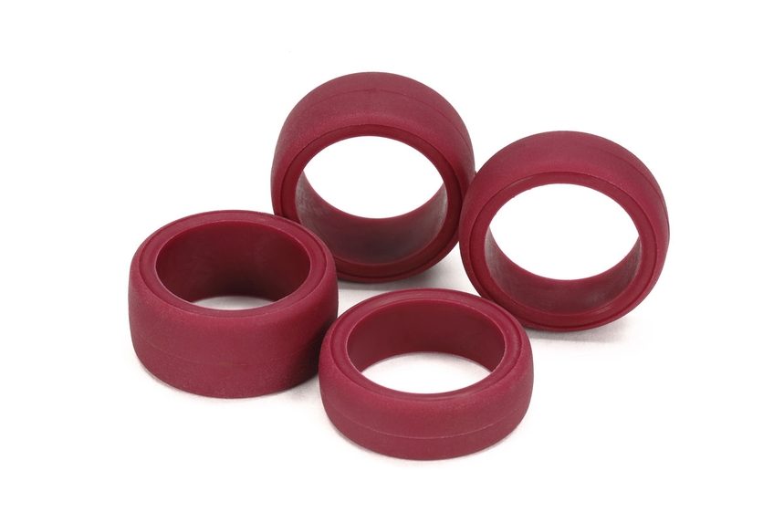 Low Friction Large Dia.Slick Tires (Maroon,4pcs.)