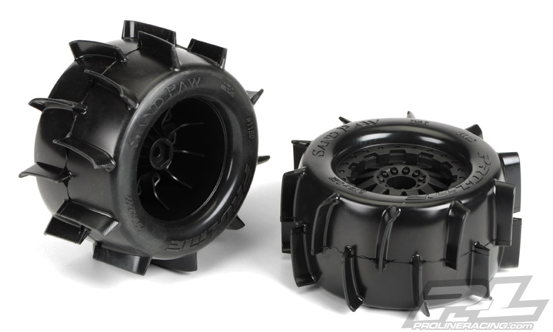 Sand Paw 2.8" All Terrain Tires, Mounted on F-11 Black Wheels