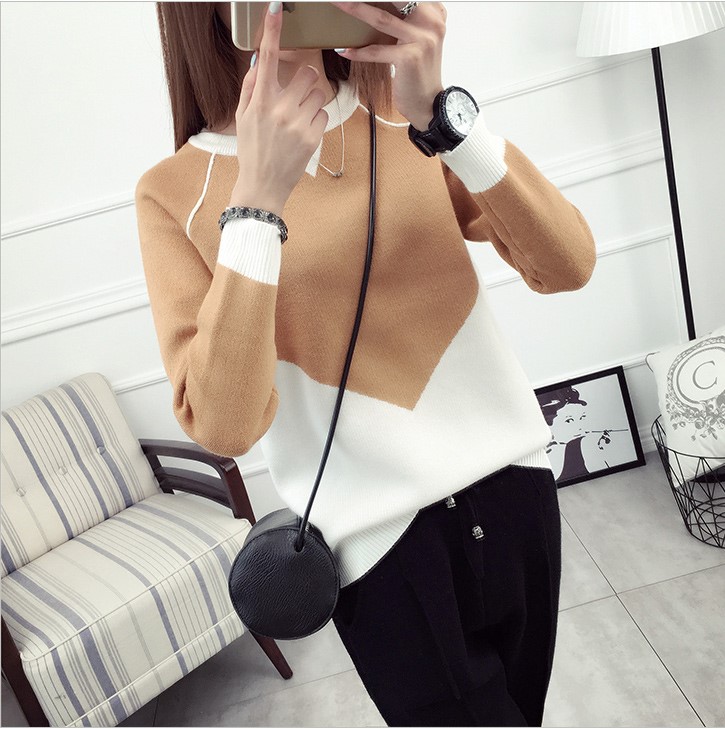 พร้อมส่ง - เสื้อไหมพรมแขนยาว ST188 (สีน้ำตาล)