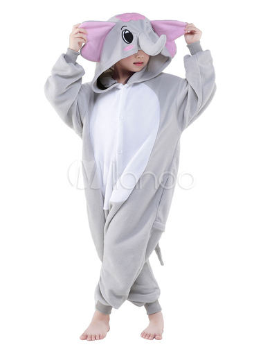 ชุดนอนมาสคอต / แฟนซี เด็ก ช้างเทา (elephant)