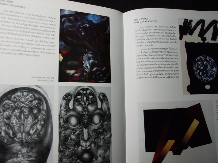 6 ทศวรรษศิลปกรรมร่วมสมัยในประเทศไทย 2486-2546 โดย หอศิลป์ ม.ศิลปากร ปกแข็ง ปี 2547