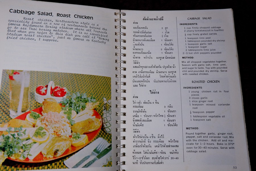 ตำราอาหารไทยในต่างเเดน ของ มลุลี (กุญชรฯ) ปิ่นสุวรรณ์ (cooking thai food in american kitchens)