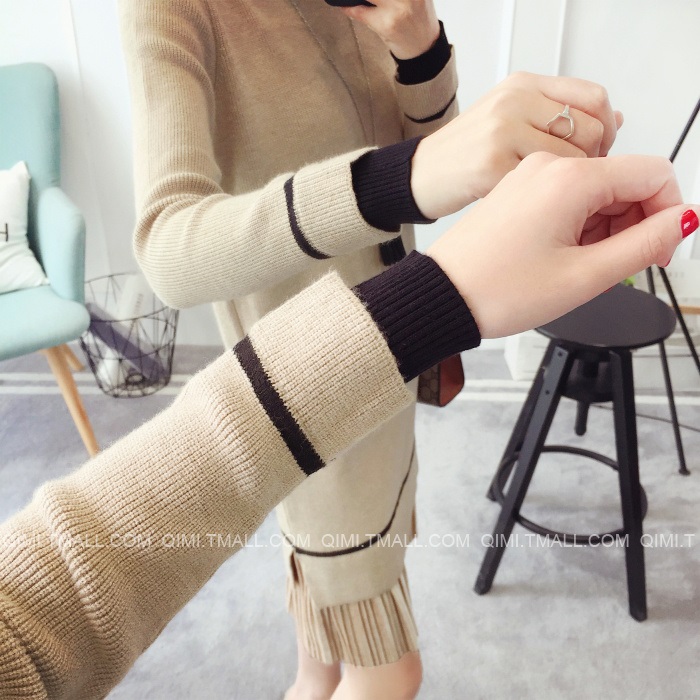 พรีออเดอร์ - เดรสไหมพรม Pre - DT112 (สีครีม)