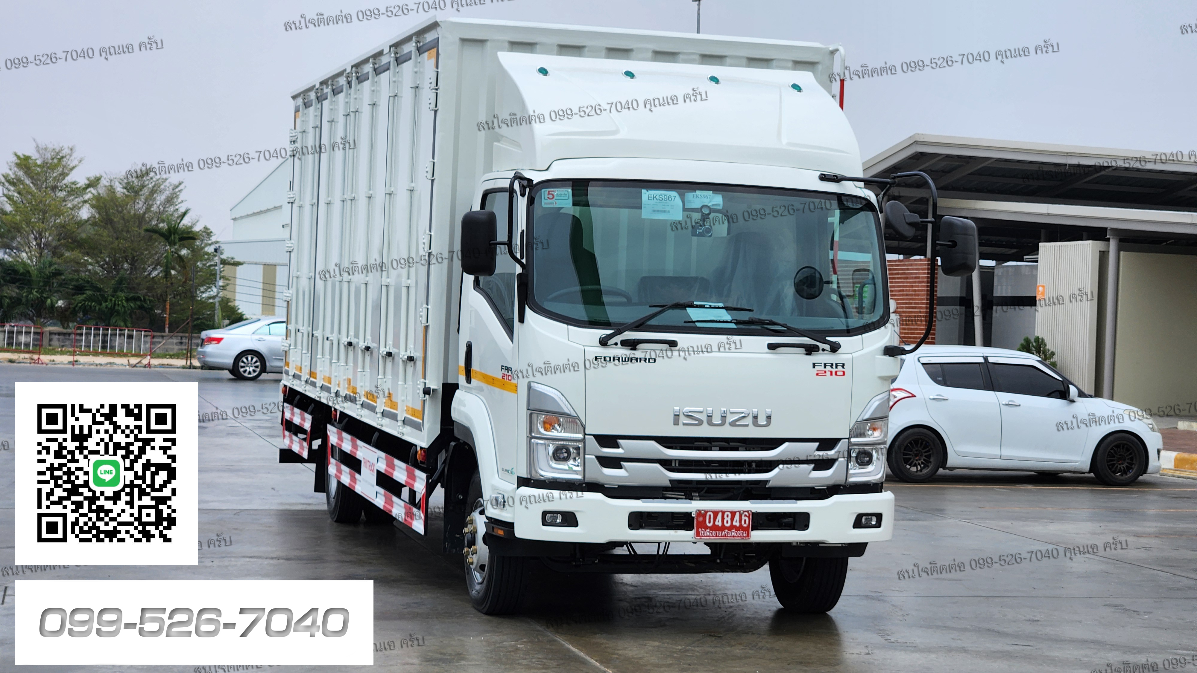 ISUZU FRR 210แรงม้า ยาว 6.5 เมตร ตู้แห้งประตู 10 บาน เปิดรอบคัน ยูโร 3