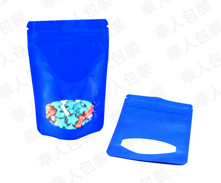 ถุงฟอยล์ซิปล็อคตั้งได้ - ฟอยล์สี หน้าต่างวงกลม (เมทัลไลท์)