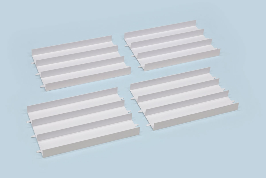 Japan Cup Junior Circuit Straight Section Set (White,4Pcs.)