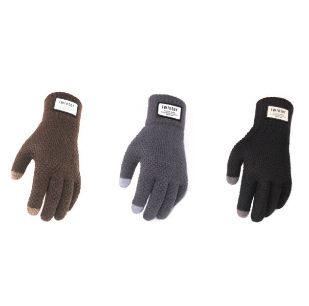 พร้อมส่ง - ถุงมือกันหนาวผู้ชาย GT281 (สีเทา)