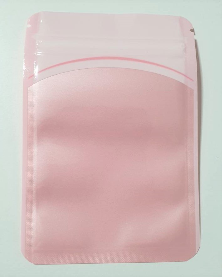 ถุงซิปแบน หน้าใส หลังพลาสติกสี