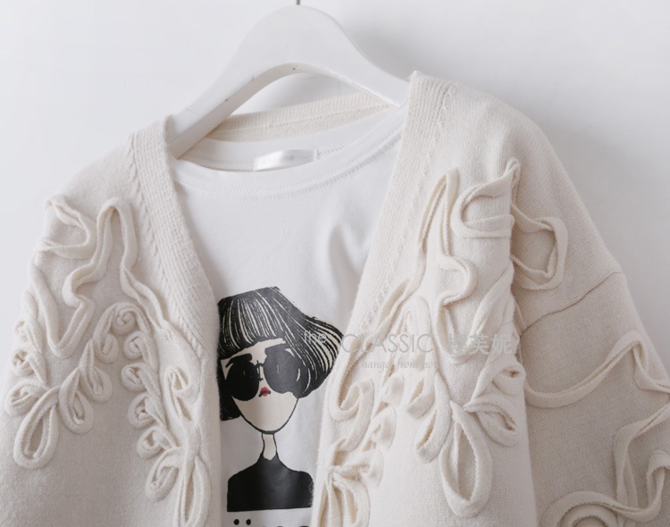 พรีออเดอร์ - เสื้อคาร์ดิแกนกันหนาว Pre - CT657 (สีขาว)