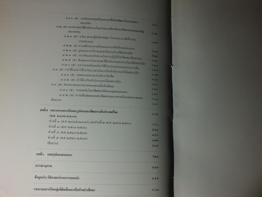 สถาปนิกสยาม พื้นฐาน บทบาท ผลงาน เเละเเนวคิด (พ.ศ.2475-2537) โดย ผุสดี ทิพทัส ปกแข็ง ปี 2539