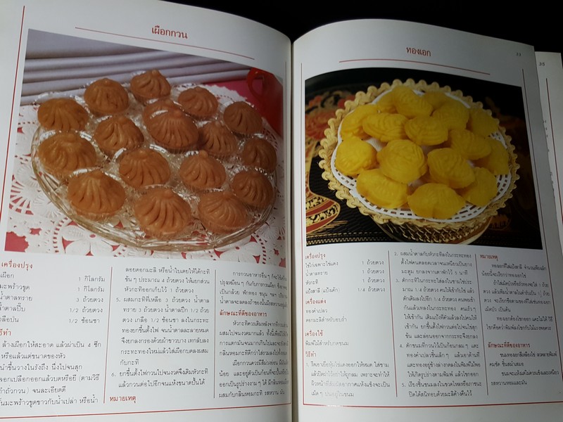 ตำรับขนมของไทย โดย อ.ทัศนีย์ โรจนไพบูลย์ ปกแข็ง 203 หน้า ปี 2532