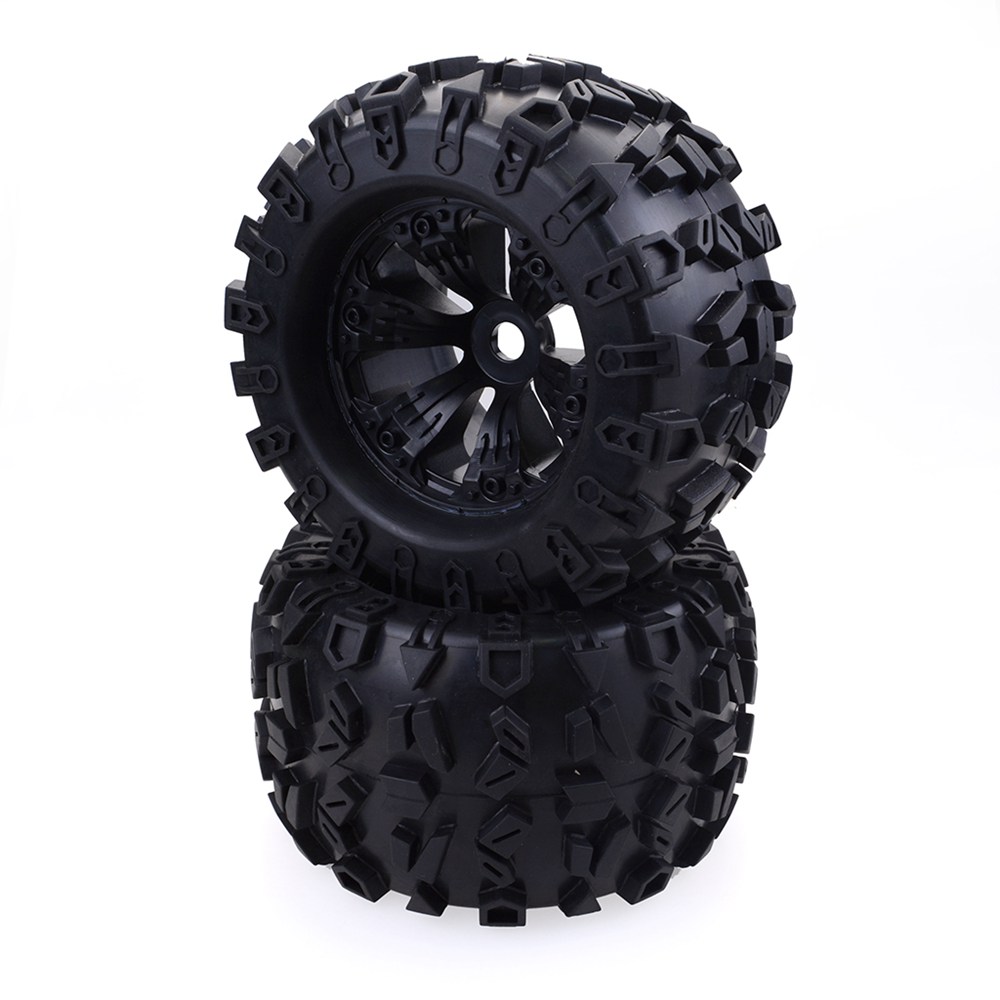 MT8-Pirate 3.8" Tire, Mounted on Black 1/2" Offset Rim (2Pcs.)