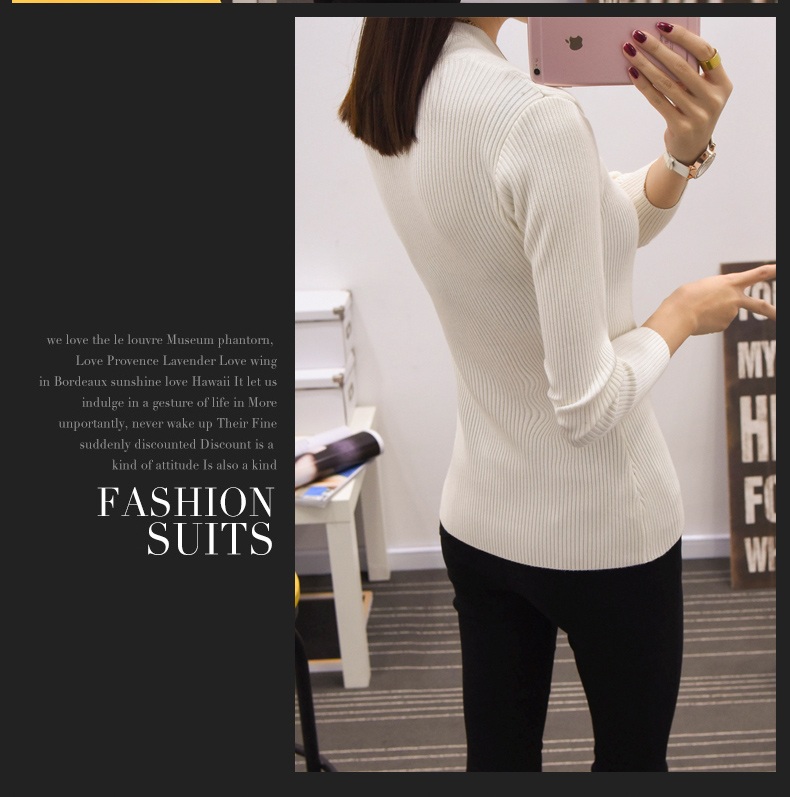 พร้อมส่ง - เสื้อไหมพรม ST133 (สีขาว)