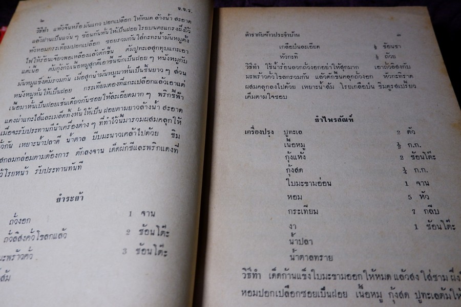 ตำรากับข้าวประจำบ้าน โดย ม.จ.จันทร์เจริญ รัชนี ปกเเข็ง 415 หน้า ปี 2506