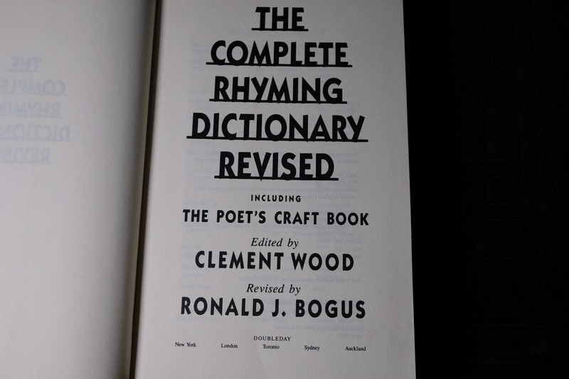 the complete rhyming dictionary by clement wood and ronald bogus