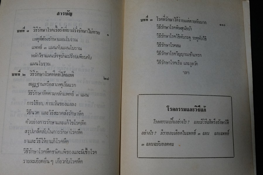 เเพทย์ 3 เเผน ฉบับยอดคน โดย พันเอก ชม สุคันธรัต ปี 2518