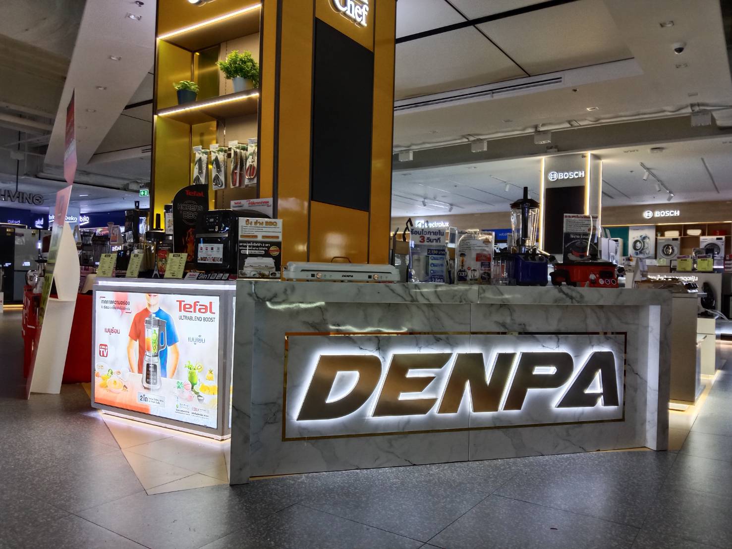 #ป้ายอักษรสแตนเลสแฮร์ไลน์ไฟออกหลังเนื้อเงินยกขอบ