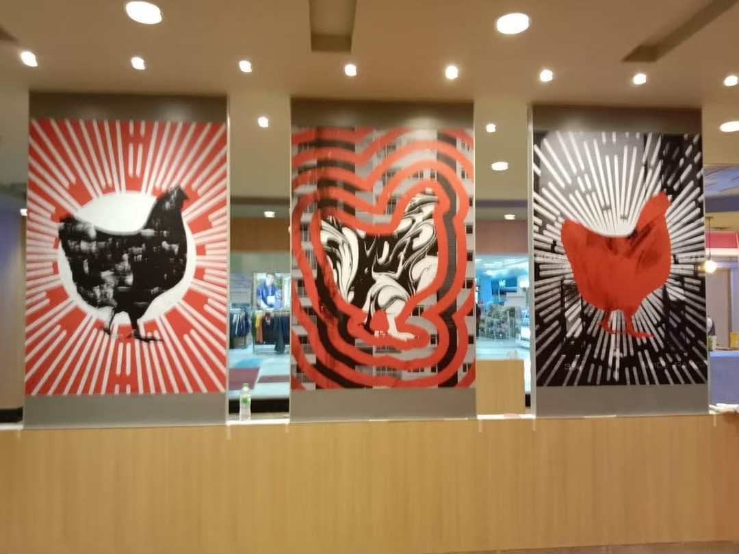 งานตกแต่งป้ายและสติ๊กเกอร์ร้านไก่ KFC