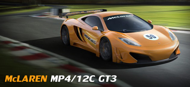 McLaren MP4/12C GT3 Clear Body for 1/8 GT