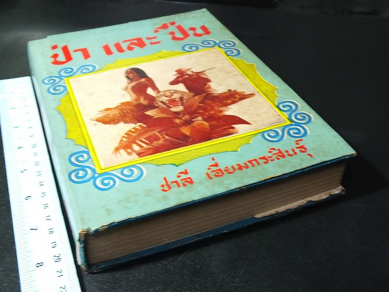 ป่าเเละปืน โดย ชาลี เอี่ยมกระสินธุ์ ปกแข็ง พิมพ์ครั้งเเรก ปี 2516