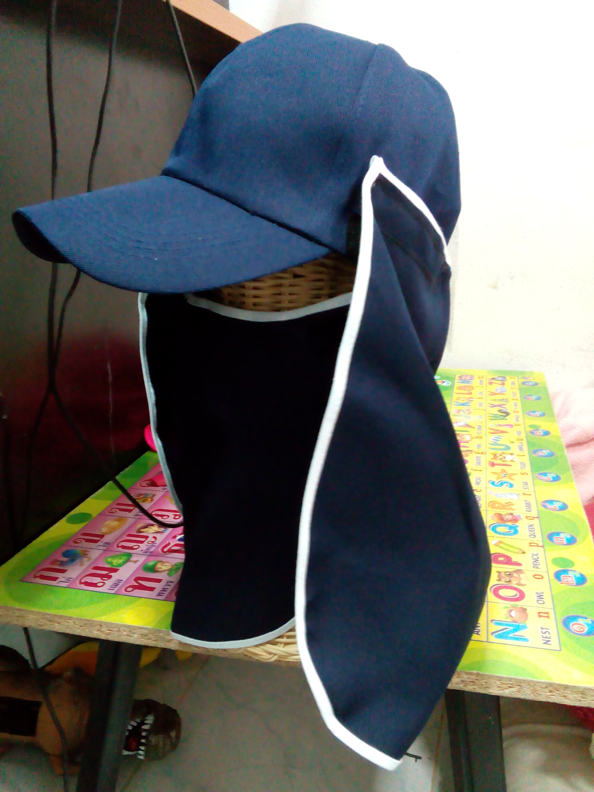 หมวกแก๊ปคลุมหน้า4in1 สีกรมท่า