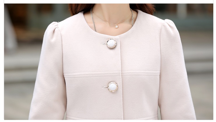 พรีออเดอร์ - เสื้อโค้ทผ้าวูลกันหนาว Pre - CT711 (สีครีม)