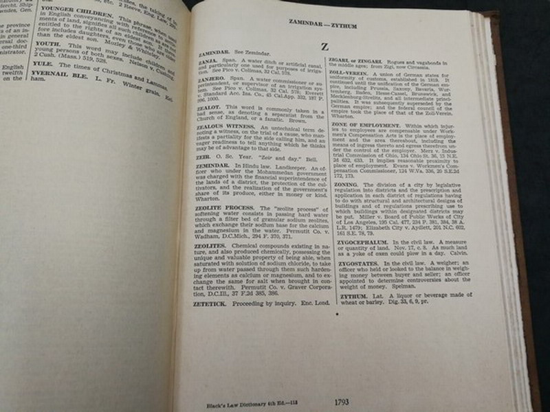 Black's Law Dictionary by Henry Cambell Black hardcopy copyright 1951 (พ.ศ.2494)