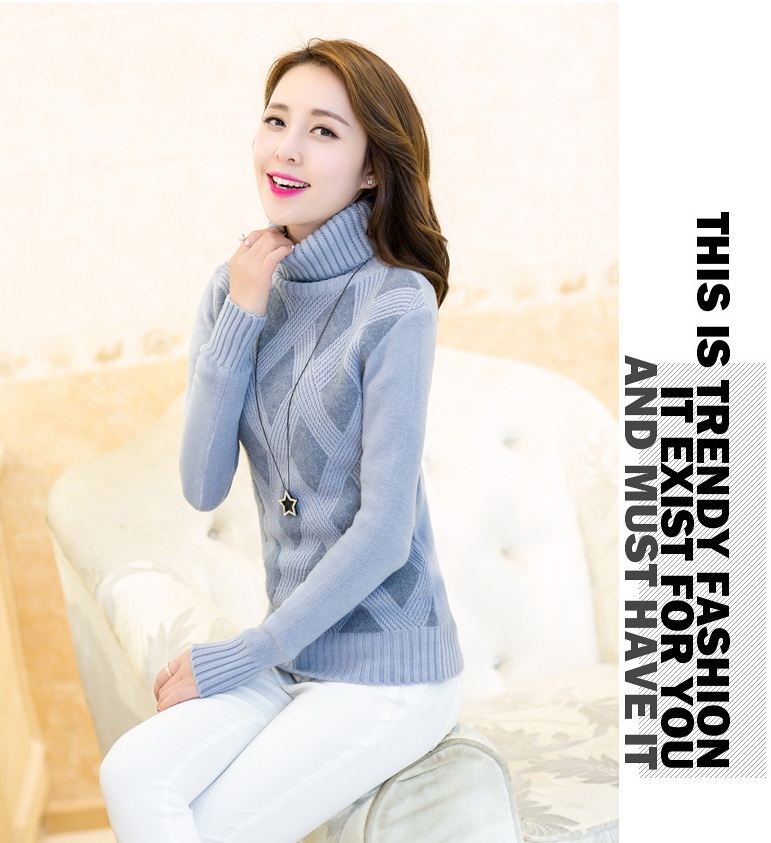 พรีออเดอร์ - เสื้อไหมพรมแฟชั่น Pre - ST626 (สีฟ้า)