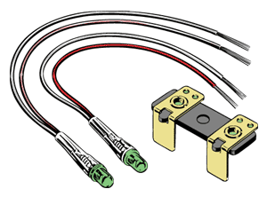 Mini 4WD Light-Emitting Diode Set (Green).