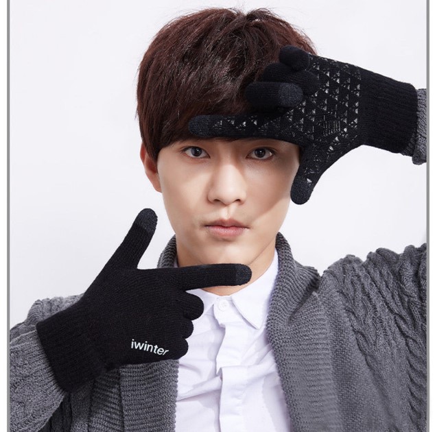 พร้อมส่ง - ถุงมือกันหนาวผู้ชาย GT290 (สีดำ)