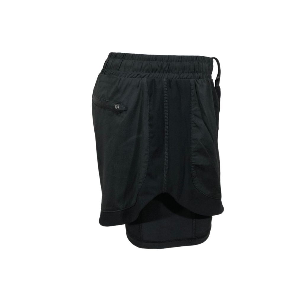 กางเกงกีฬา 2 ชั้น 2in1 - รุ่นสั้น 3 นิ้ว (SHORT) สีดำ (Black)