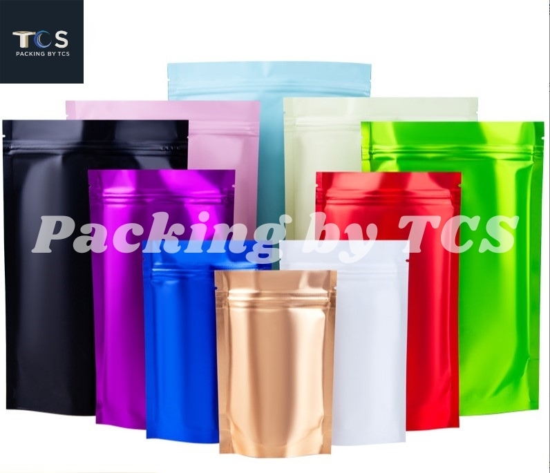 ถุงฟอยล์ซิปตั้งได้ สีด้าน (เมทัลไลท์)