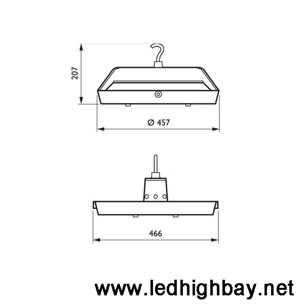 โคมไฮเบย์ LED Philips 100w