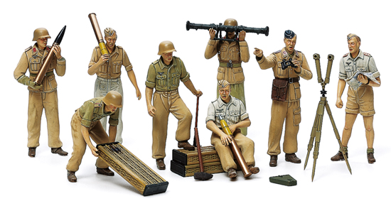 German Africa Corps Luftwaffe Artillery Crew Set