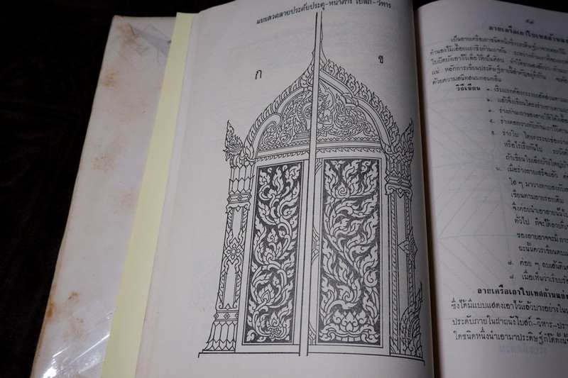 ศึกษาศิลป ลายไทย โดย มานะ ทองสอดแสง ปกแข็ง ปี 2506