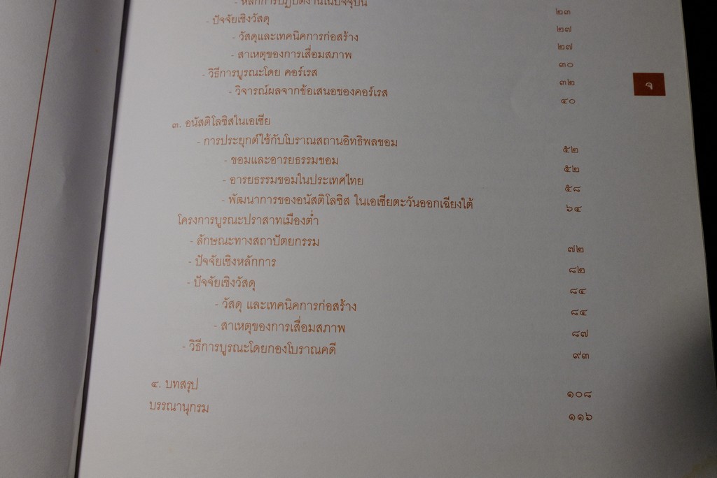 การศึกษาเปรียบเทียบ การบูรณะโบราณสถาน อนัสติโลซิส โดย กรมศิลปากร หนา 125 หน้า ปี 2540