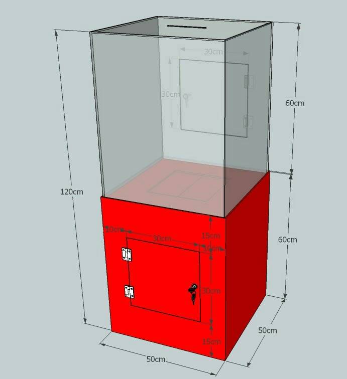ตู้บริจาค อะคริลิคใส หนา 5 มม
