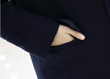 พรีออเดอร์ - เสื้อโค้ทผ้าวูลกันหนาว Pre - CT640 (สีกรม)