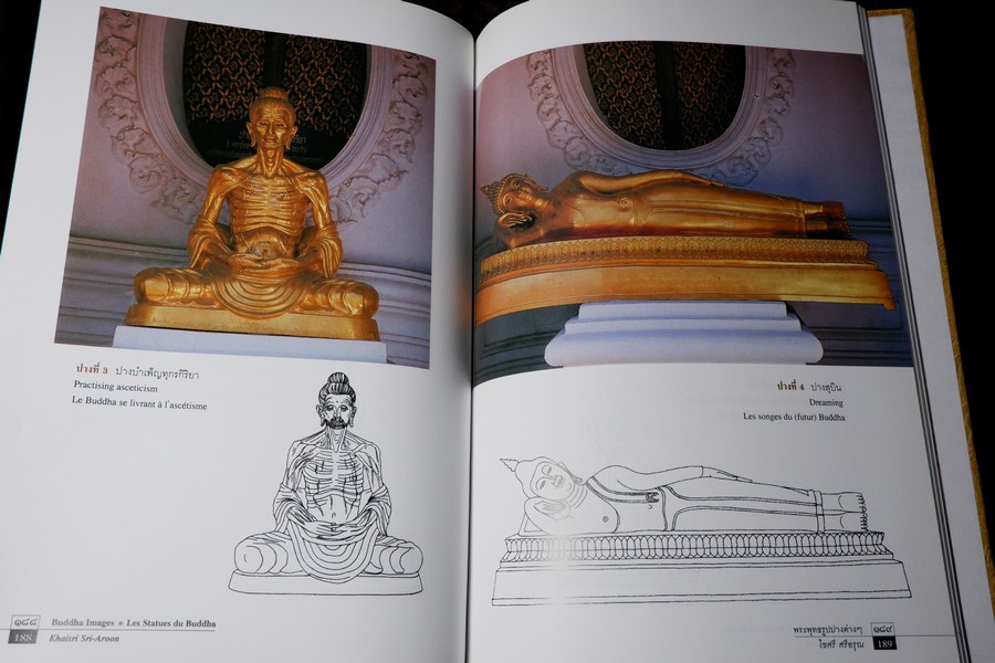 พระพุทธรูปปางต่างๆ ในสยามประเทศ โดย ศ.ไขศรี ศรีอรุณ ปกเเข็ง ปี 2546 (ฉบับ 3 ภาษา ไทย อังกฤษ ฝรั่งเศส)